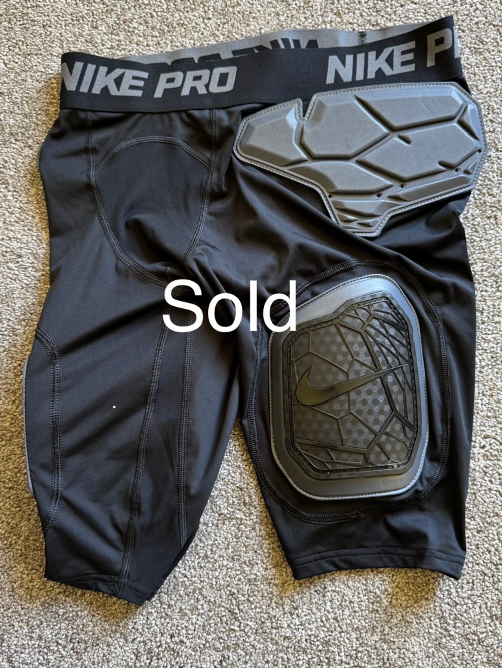 Nike Pro Hyperstrong Padded Shorts Football Girdle Black